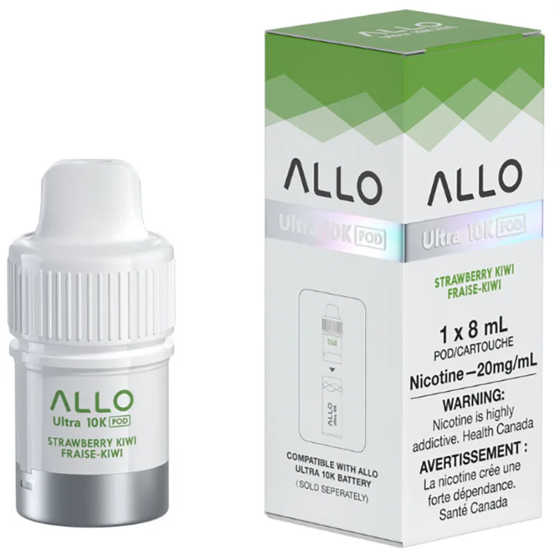 Allo Ultra 10K Hybrid Disposable Pod: Strawberry Kiwi (8Ml)