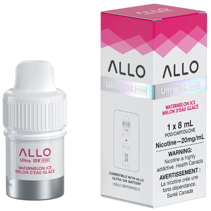 Allo Ultra 10K Hybrid Disposable Pod: Watermelon Ice (8Ml)