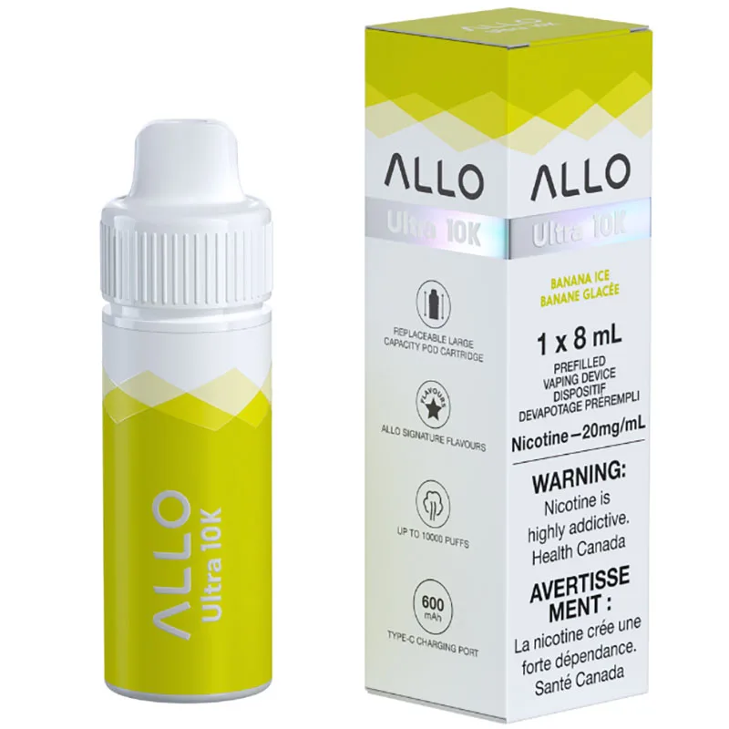 Allo Ultra 10K Hybrid Disposable Kit: Banana Ice (8Ml)