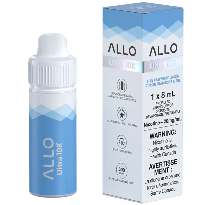 Allo Ultra 10K Hybrid Disposable Kit: Blue Raspberry Lemon (8Ml)
