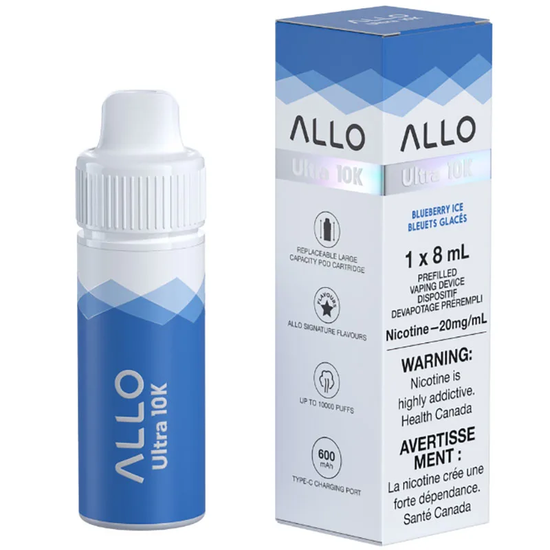 Allo Ultra 10K Hybrid Disposable Kit: Blueberry Ice (8Ml)