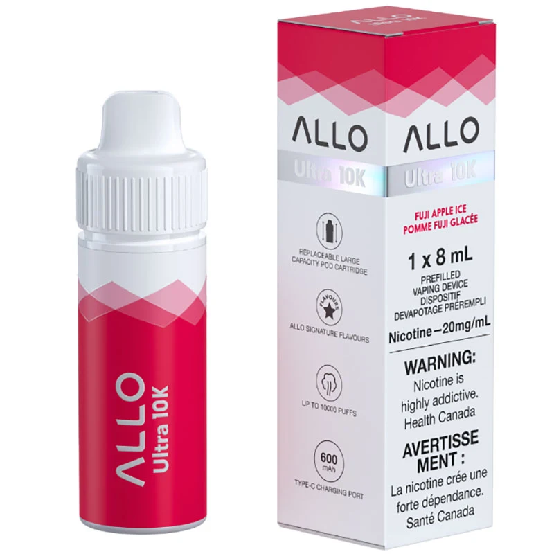Allo Ultra 10K Hybrid Disposable Kit: Fuji Apple Ice (8Ml)