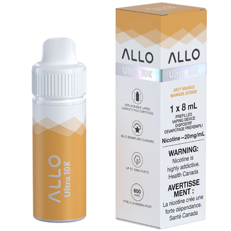 Allo Ultra 10K Hybrid Disposable Kit: Juicy Mango (8Ml)