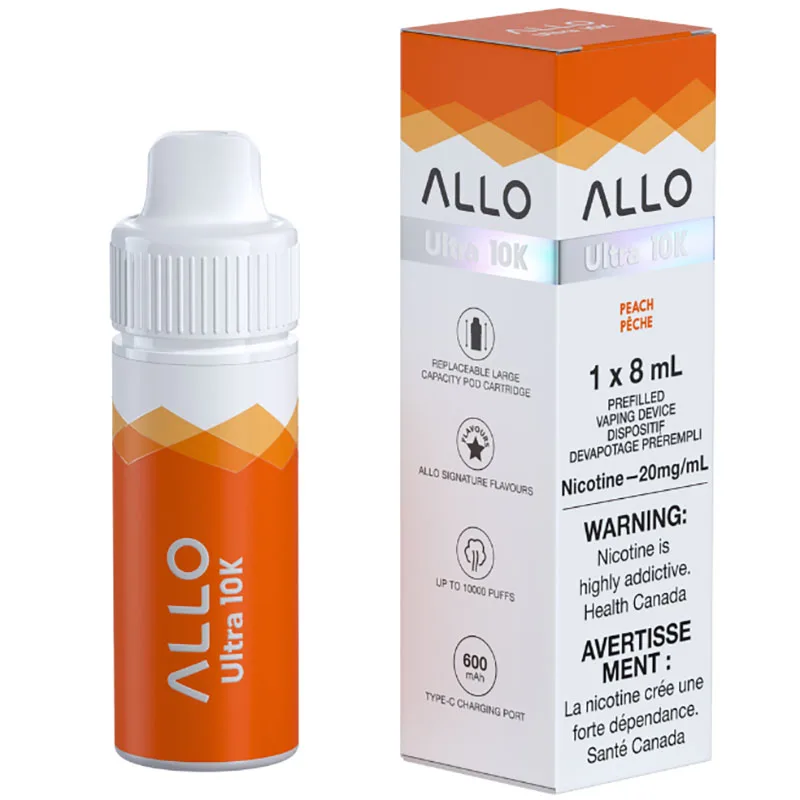 Allo Ultra 10K Hybrid Disposable Kit: Peach (8Ml)