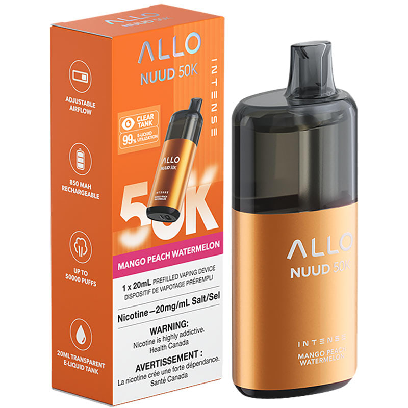 Allo NUUD 50K Disposable Vape: Mango Peach Watermelon (20mL)