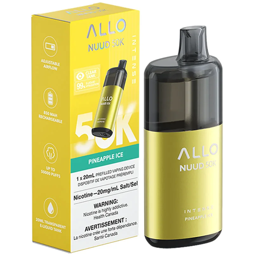 Allo NUUD 50K Disposable Vape: Pineapple Ice (20mL)