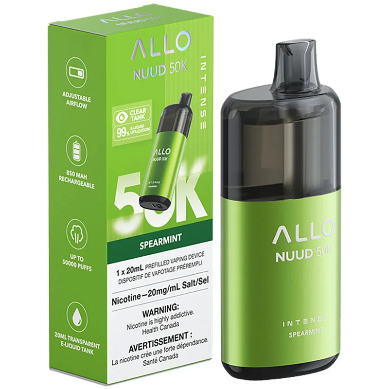 Allo NUUD 50K Disposable Vape: Spearmint (20mL)