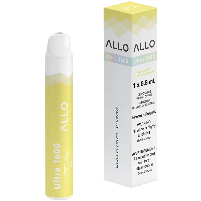 Allo Ultra 1600 Disposable Vape: Banana Ice (6mL)