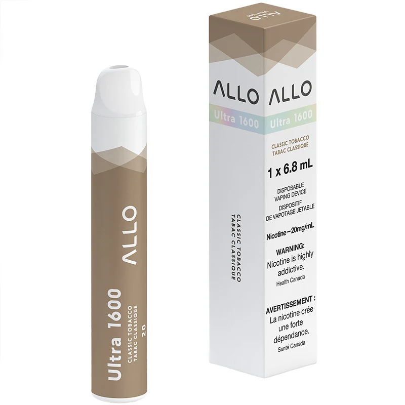 Allo Ultra 1600 Disposable Vape: Classic Tobacco (6mL)