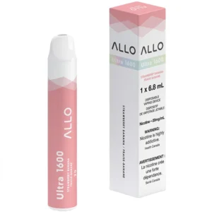 Allo Ultra 1600 Disposable Vape: Strawberry Banana (6mL)