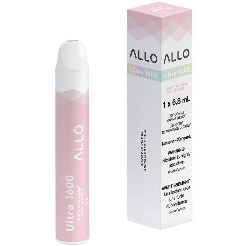 Allo Ultra 1600 Disposable Vape: White Strawberry (6mL)