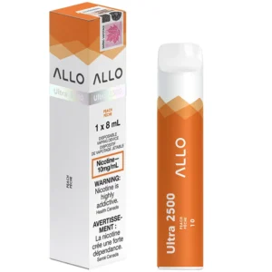 Allo Ultra 2500 Disposable Vape: Peach (8mL)
