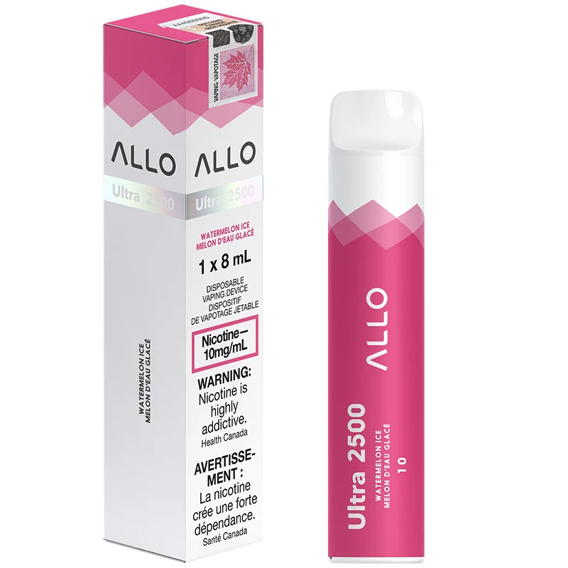 Allo Ultra 2500 Disposable Vape: Watermelon Ice (8mL)