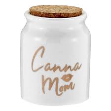 Canna Mom Ceramic Stash Jar