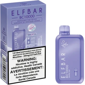 Elfbar BC10000 Disposable Vape: Grape Ice (1pk)
