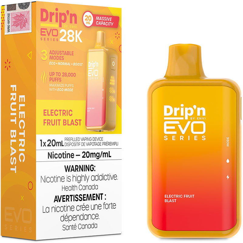 Drip'n EVO 28K Disposable Vape: Electric Fruit Blast (20mL)