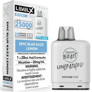 Level X Boost G2 Pod - Flavour Beast Unleashed: Epic Blue Razz Lemon Iced (20mL)