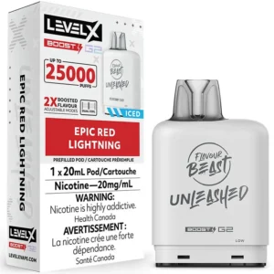 Level X Boost G2 Pod - Flavour Beast Unleashed: Epic Red Lightning Iced (20mL)