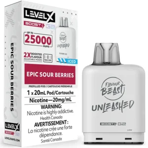 Level X Boost G2 Pod - Flavour Beast Unleashed: Epic Sour Berries Iced (20mL)