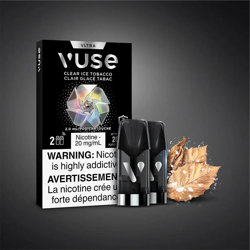 Vuse Ultra Pods: Clear Ice Tobacco (2pk)