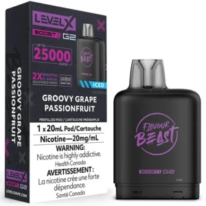 Level X Boost G2 Pod - Flavour Beast: Groovy Grape Passionfruit Iced (20mL)