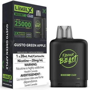 Level X Boost G2 Pod - Flavour Beast: Gusto Green Apple (20mL)