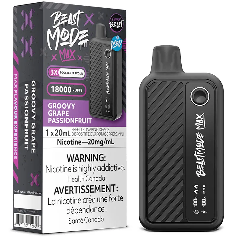 Flavour Beast - Beast Mode Max 18K Disposable Vape: Groovy Grape Passionfruit (20mL)
