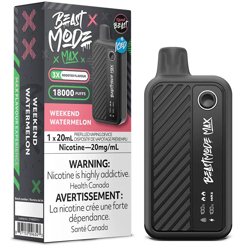 Flavour Beast - Beast Mode Max 18K Disposable Vape: Weekend Watermelon Iced (20mL)