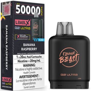Level X G2 Ultra Pod - Flavour Beast: Banana Raspberry Iced (20mL)