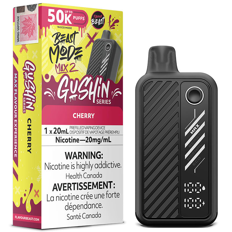 Flavour Beast - Beast Mode Max 2 Disposable Vape: Gushin Cherry (20mL)