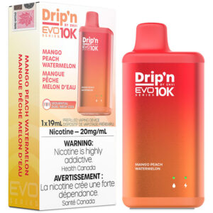Drip'n EVO 10K Disposable Vape: Mango Peach Watermelon (19mL)