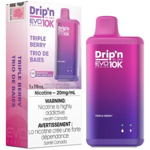 Drip'n EVO 10K Disposable Vape: Triple Berry (19mL)
