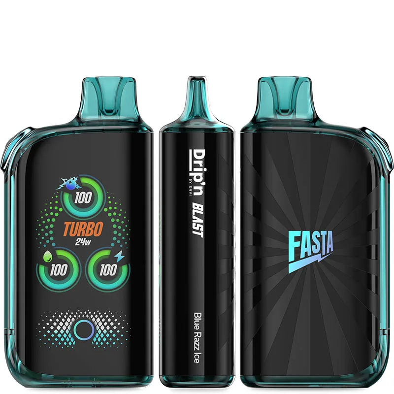 Drip'n Fasta Blast 30K Disposable Vape - Frozen Series: Blue Razz Ice (20mL) - Image 3
