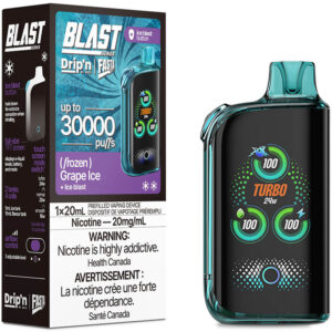 Drip'n Fasta Blast 30K Disposable Vape - Frozen Series: Grape Ice (20mL)