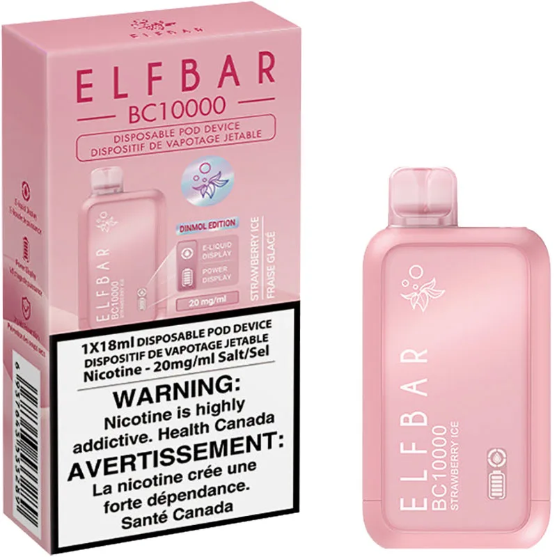 Elfbar BC10000 Disposable Vape: Strawberry Ice (1pk)