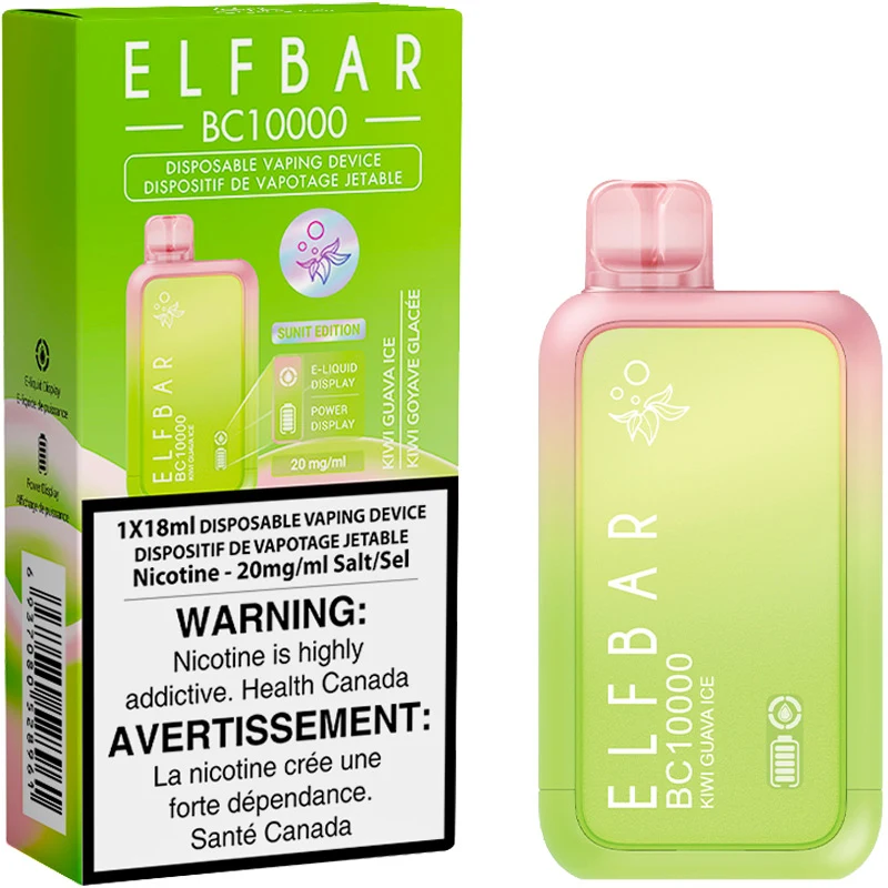 Elfbar BC10000 Disposable Vape: Kiwi Guava Ice