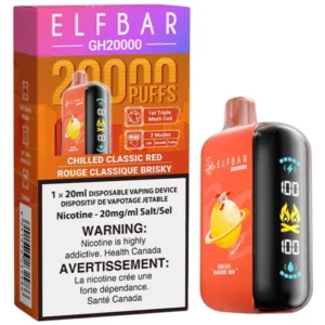 Elfbar GH20000 Disposable Vape: Chilled Classic Red (20mL)