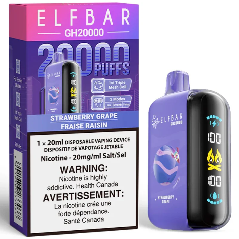 Elfbar GH20000 Disposable Vape: Strawberry Grape (20mL)