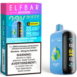Elfbar GH20000 Disposable Vape: Sour Blueberry Lemon (20mL)