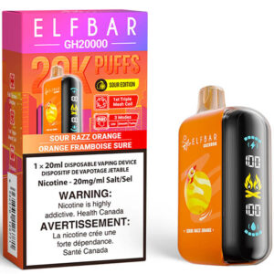 Elfbar GH20000 Disposable Vape: Sour Razz Orange (20mL)