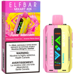 Elfbar MixArt 40K Disposable Vape: Pineapple Peach Ice (20mL)