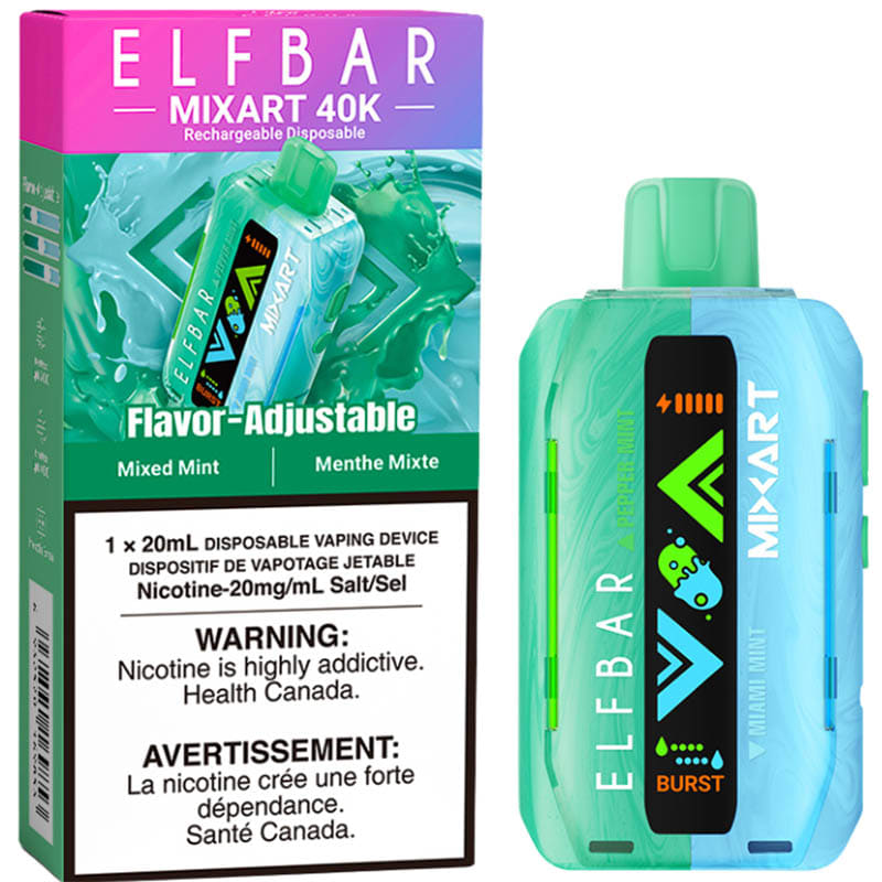 Elfbar MixArt 40K Disposable Vape: Mixed Mint (20mL)