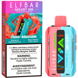 Elfbar MixArt 40K Disposable Vape: Blueberry Watermelon Ice (20mL)