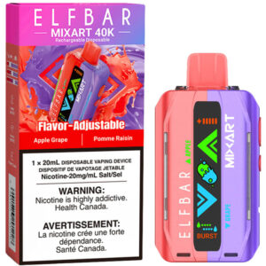 Elfbar MixArt 40K Disposable Vape: Apple Grape (20mL)