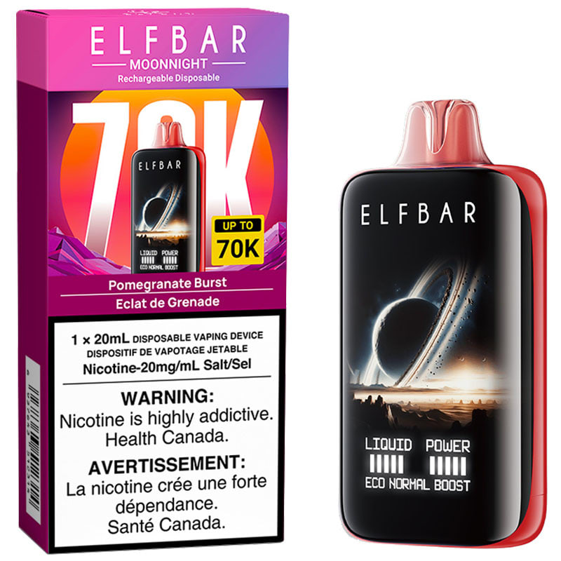 Elfbar MoonNight 70K Disposable Vape: Pomegranate Burst (20mL)