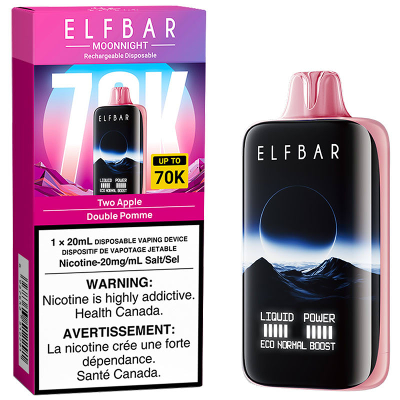 Elfbar MoonNight 70K Disposable Vape: Two Apple (20mL)