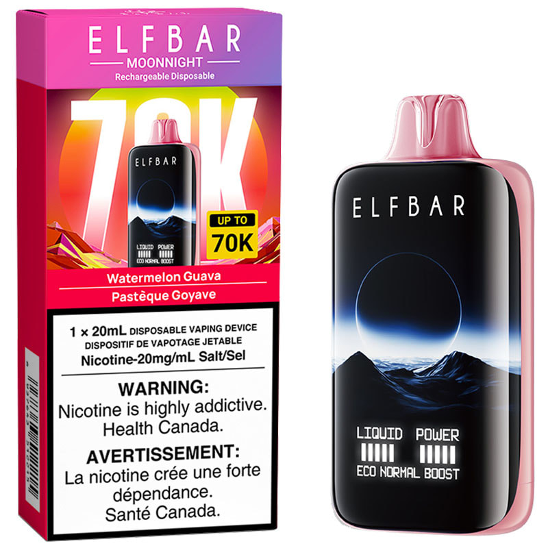 Elfbar MoonNight 70K Disposable Vape: Watermelon Guava (20mL)
