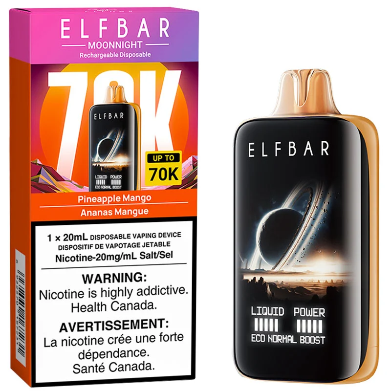 Elfbar MoonNight 70K Disposable Vape: Pineapple Mango (20mL)