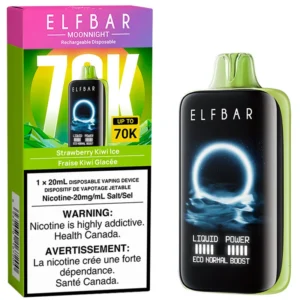 Elfbar MoonNight 70K Disposable Vape: Strawberry Kiwi Ice (20mL)