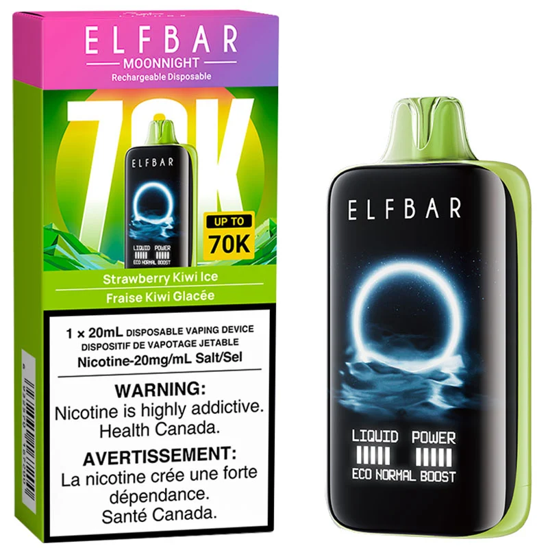 Elfbar MoonNight 70K Disposable Vape: Strawberry Kiwi Ice (20mL)